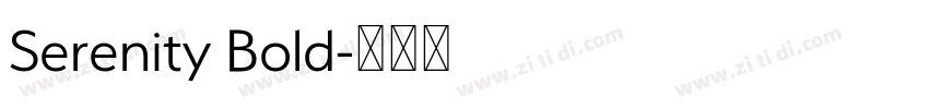 Serenity Bold字体转换